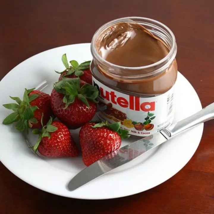 Half Nutella and Half Strawberry Nutella