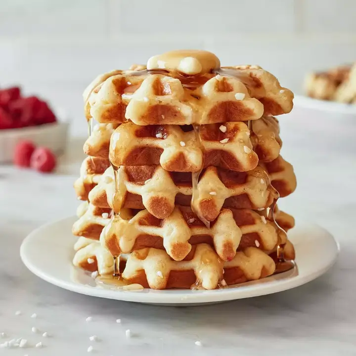 White Indulgence Belgian sugar waffle