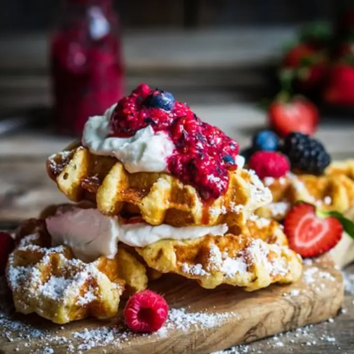 Nutella Strawberry Belgian Sugar waffle